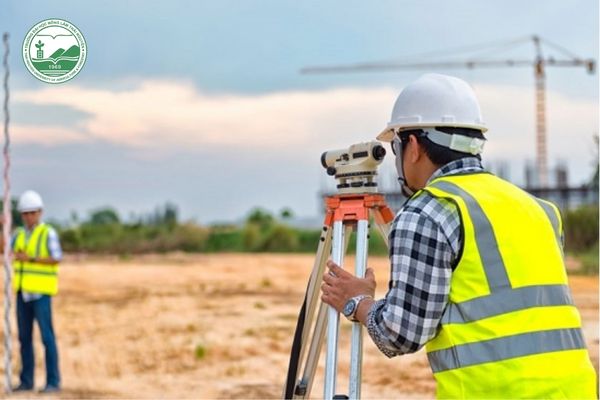 Giờ thực hành đo đạc ngoài thực địa của sinh viên