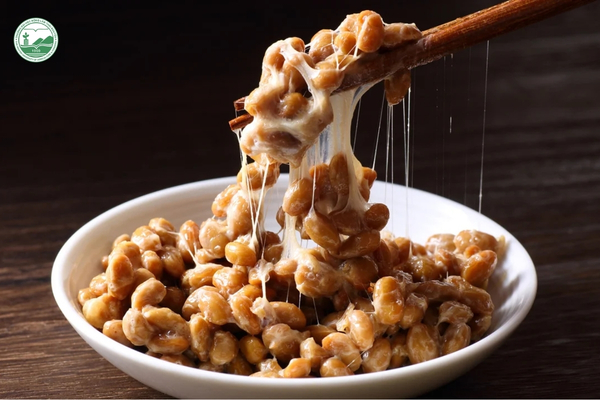 Natto – sản phẩm đậu nành lên men tiêu biểu trong nhóm thực phẩm lên men từ đậu nành và ngũ cốc